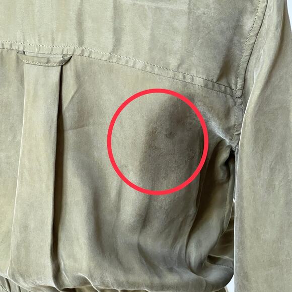 Paige NWT Dyanne Shirt Dress in Dark Olive Green XS - Picture 6 of 10